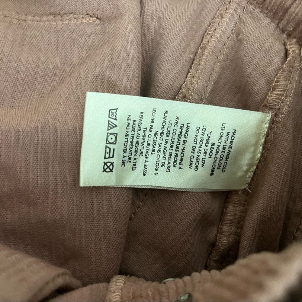 Free People We the Free Good Luck Mid Rise Barrel Pants Jeans Cord Rose 26 NWT - Picture 15 of 16
